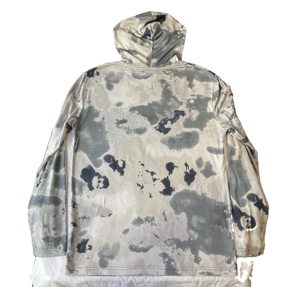 U.S. Army Men Hoodie M Gray Camouflage Star US Army Activewear Logo Long Sleeve
